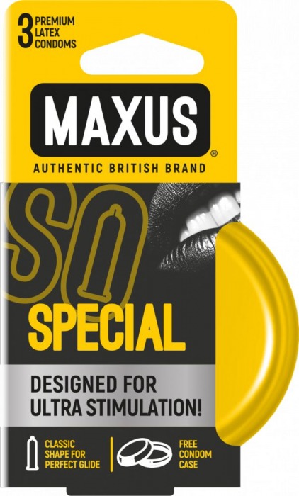 Презервативы с точками и рёбрами в железном кейсе MAXUS Special - 3 шт. - Maxus - купить с доставкой в Нижнекамске