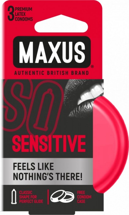Ультратонкие презервативы в железном кейсе MAXUS Sensitive - 3 шт. - Maxus - купить с доставкой в Нижнекамске