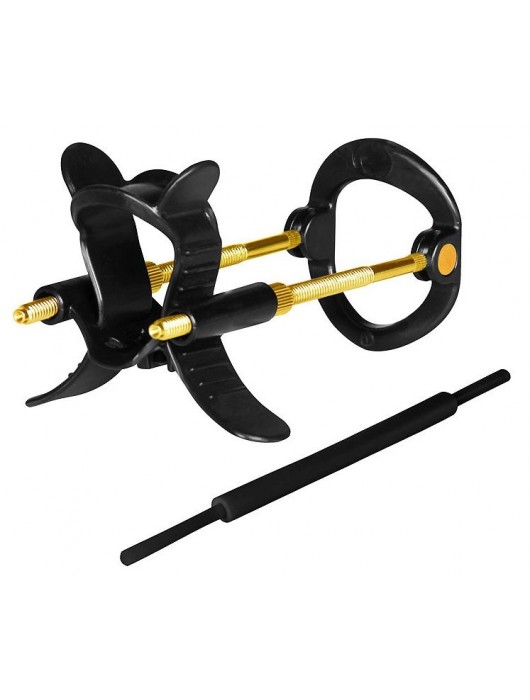 Черно-золотистый экстендер для пениса Sex Expert - Sex Expert - в Нижнекамске купить с доставкой