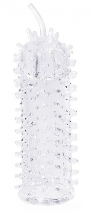Закрытая рельефная насадка Crystal sleeve с усиками - 12 см. - Erowoman-Eroman - в Нижнекамске купить с доставкой