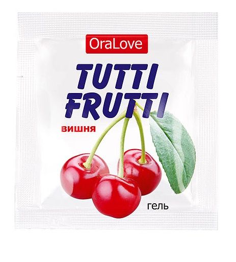 Пробник гель-смазки Tutti-frutti с вишнёвым вкусом - 4 гр. - Биоритм - купить с доставкой в Нижнекамске