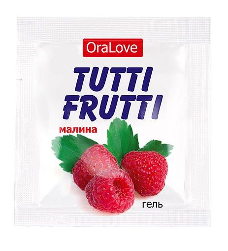Пробник гель-смазки Tutti-frutti с малиновым вкусом - 4 гр. - Биоритм - купить с доставкой в Нижнекамске