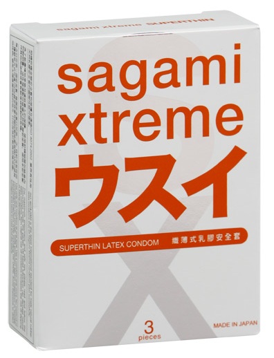 Ультратонкие презервативы Sagami Xtreme SUPERTHIN - 3 шт. - Sagami - купить с доставкой в Нижнекамске