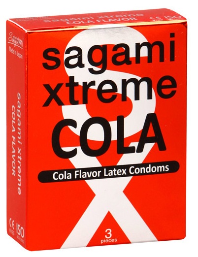 Ароматизированные презервативы Sagami Xtreme COLA - 3 шт. - Sagami - купить с доставкой в Нижнекамске