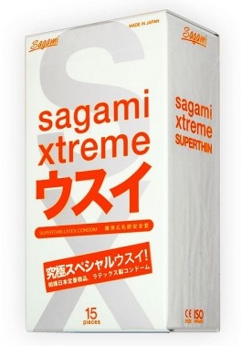 Ультратонкие презервативы Sagami Xtreme SUPERTHIN - 15 шт. - Sagami - купить с доставкой в Нижнекамске