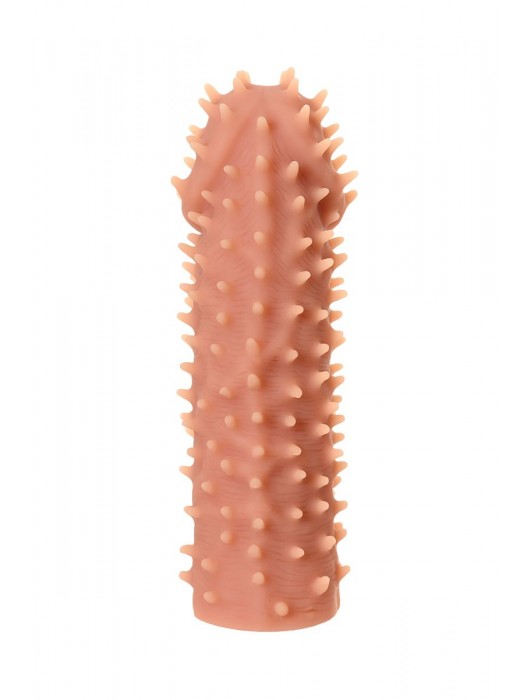 Телесная реалистичная насадка KOKOS Extreme Sleeve 07 с дополнительной стимуляцией - 12,7 см. - KOKOS - в Нижнекамске купить с доставкой