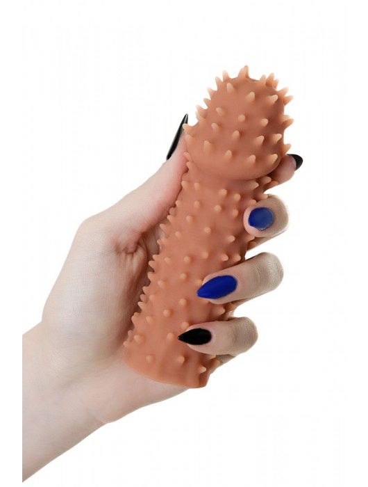 Телесная реалистичная насадка KOKOS Extreme Sleeve 07 с дополнительной стимуляцией - 12,7 см. - KOKOS - в Нижнекамске купить с доставкой