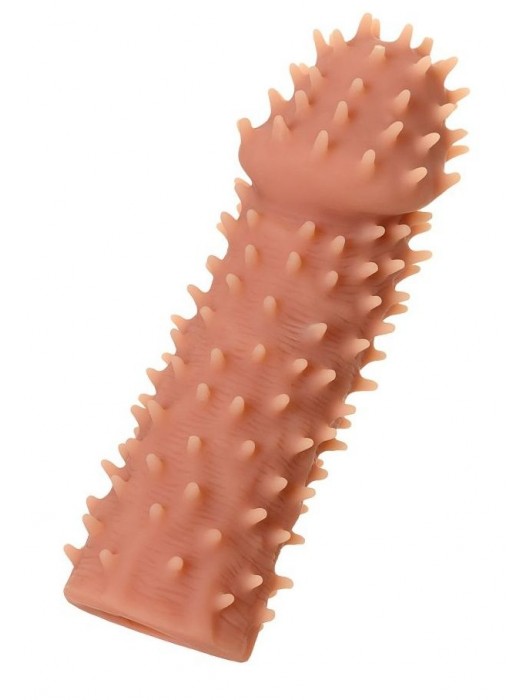 Телесная реалистичная насадка KOKOS Extreme Sleeve 07 с дополнительной стимуляцией - 12,7 см. - KOKOS - в Нижнекамске купить с доставкой