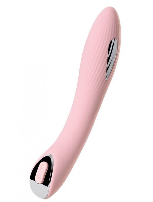 Розовый силиконовый вибратор с электростимуляцией TESLA G-POINT - 21 см. - ToyFa - купить с доставкой в Нижнекамске