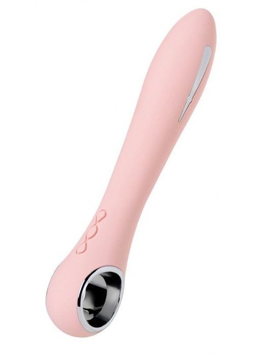 Розовый силиконовый вибратор с электростимуляцией GALVANI VIBE - 21 см. - ToyFa - купить с доставкой в Нижнекамске