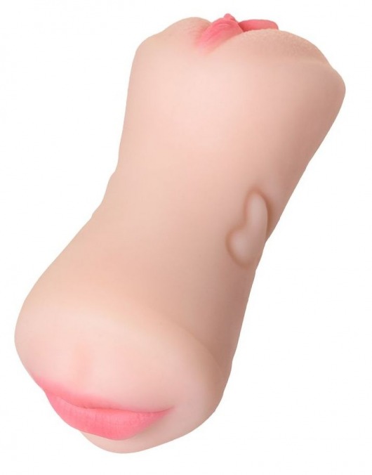 Телесный двусторонний мастурбатор Pretty Mouth - ротик и вагина - ToyFa - в Нижнекамске купить с доставкой