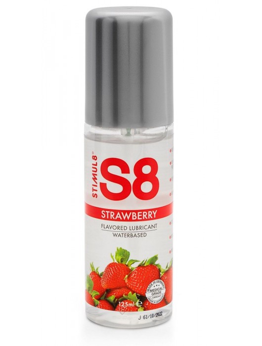 Смазка на водной основе S8 Flavored Lube со вкусом клубники - 125 мл. - Stimul8 - купить с доставкой в Нижнекамске