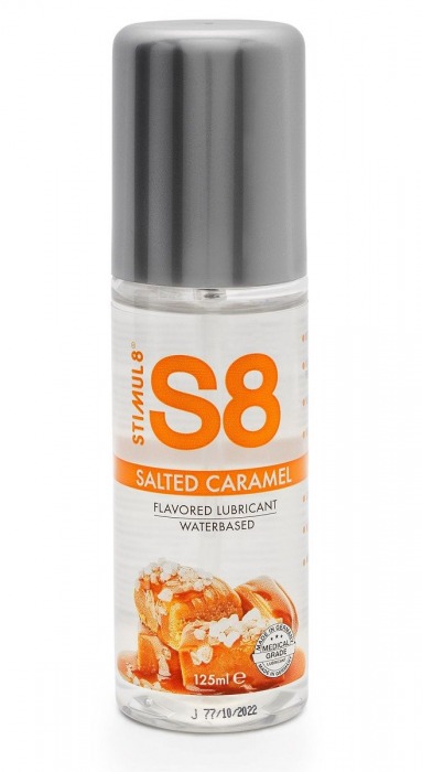 Смазка на водной основе S8 Flavored Lube со вкусом соленой карамели - 125 мл. - Stimul8 - купить с доставкой в Нижнекамске