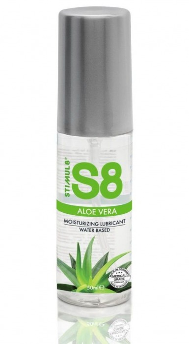 Лубрикант на водной основе S8 Aloe Vera Lube с алоэ вера - 50 мл. - Stimul8 - купить с доставкой в Нижнекамске
