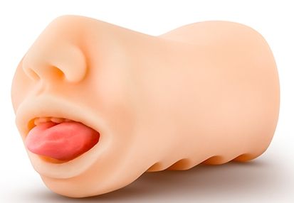 Телесный мастурбатор-ротик с язычком Oral Anne - Blush Novelties - в Нижнекамске купить с доставкой