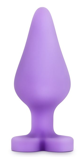 Фиолетовая анальная пробка Naughty Candy Heart Do Me Now - 8,9 см. - Blush Novelties - купить с доставкой в Нижнекамске