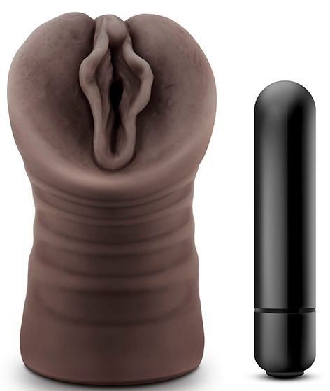 Коричневый мастурбатор-вагина Alexis - Blush Novelties - в Нижнекамске купить с доставкой