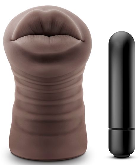 Коричневый мастурбатор-ротик Renee - Blush Novelties - в Нижнекамске купить с доставкой