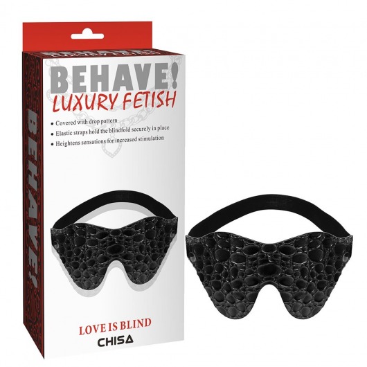 Черная маска на глаза Behave - Chisa - купить с доставкой в Нижнекамске