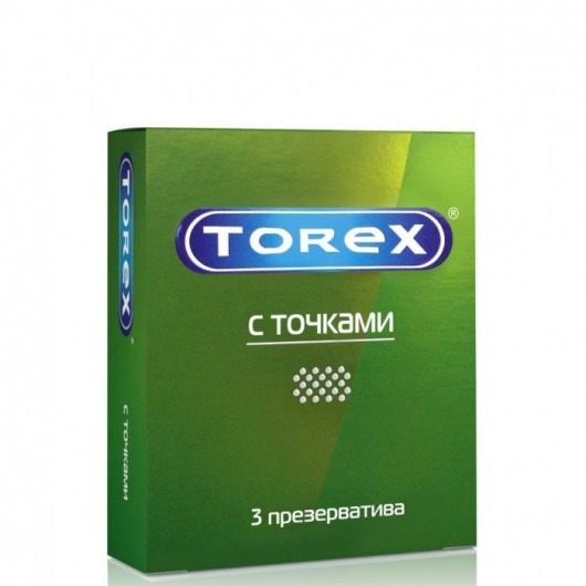 Текстурированные презервативы Torex  С точками  - 3 шт. - Torex - купить с доставкой в Нижнекамске