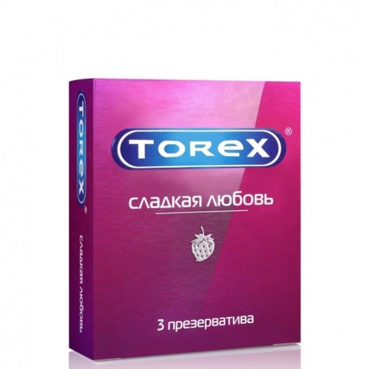 Презервативы Torex  Сладкая любовь  с ароматом клубники - 3 шт. - Torex - купить с доставкой в Нижнекамске