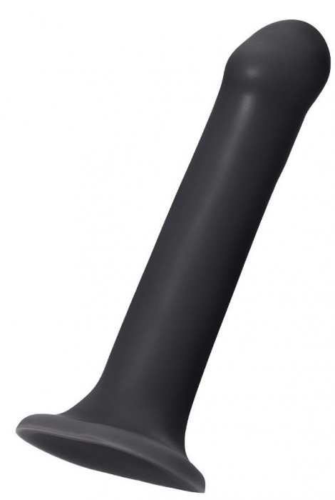Черный фаллос на присоске Silicone Bendable Dildo XL - 20 см. - Strap-on-me - купить с доставкой в Нижнекамске