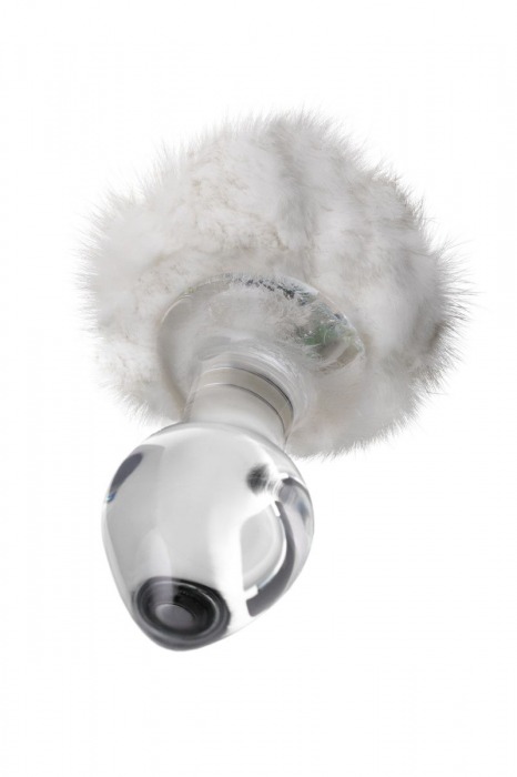 Стеклянная анальная втулка с хвостиком - 9,5 см. - Sexus - купить с доставкой в Нижнекамске