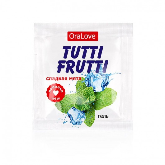 Пробник гель-смазки Tutti-frutti со вкусом мяты - 4 гр. - Биоритм - купить с доставкой в Нижнекамске
