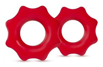 Набор из 2 красных фигурных эрекционных колец NUTZ - Blush Novelties - в Нижнекамске купить с доставкой
