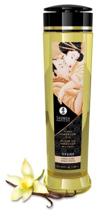 Массажное масло с ароматом ванили Desire - 240 мл. - Shunga - купить с доставкой в Нижнекамске