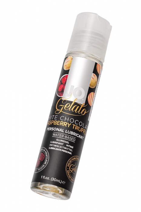 Лубрикант с ароматом трюфелей из белого шоколада и малины JO GELATO WHITE CHOCOLATE RASPBERRY TRUFFLE - 30 мл. - System JO - купить с доставкой в Нижнекамске