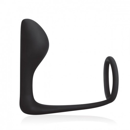 Стимулятор простаты с фиксацией эрекционным кольцом Prostate Gear - BlueLine - в Нижнекамске купить с доставкой