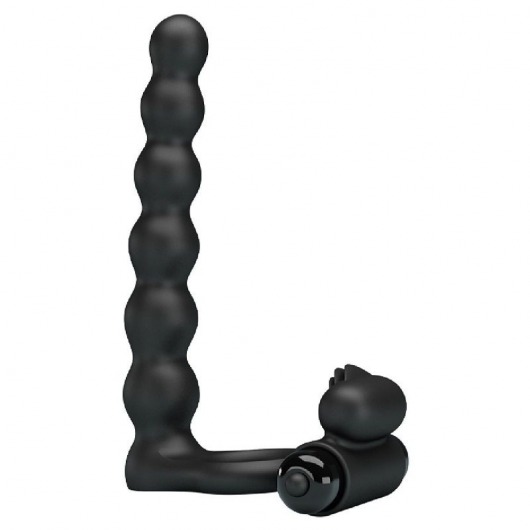 Черная насадка для двойной стимуляции Hercules Penis Sheath III - 15,3 см. - Baile - купить с доставкой в Нижнекамске