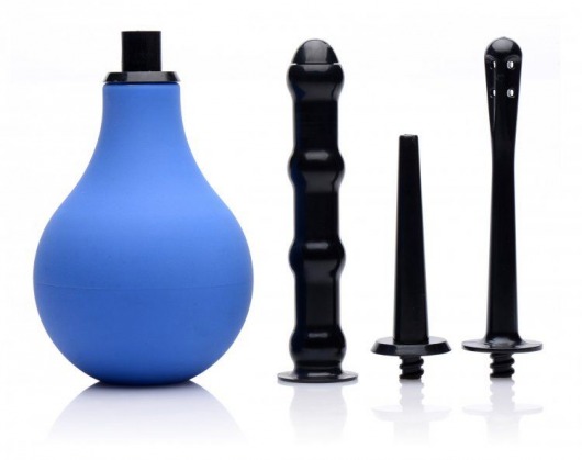 Анальный душ с 3 насадками Premium One-way Valve Anal Douche Set - XR Brands - купить с доставкой в Нижнекамске