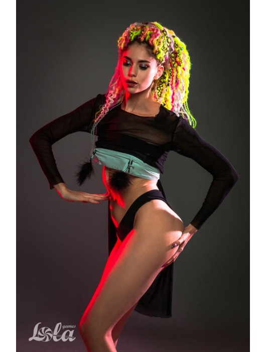 Зажимы на соски с черным пухом Euphoric - Lola Games - купить с доставкой в Нижнекамске