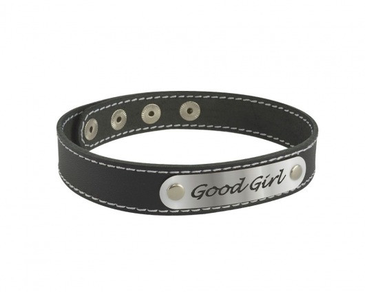 Чокер с белой строчкой Good Girl - Sitabella - купить с доставкой в Нижнекамске