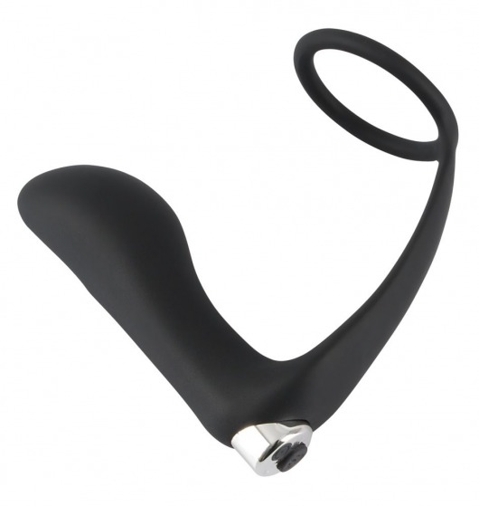 Черное эрекционное кольцо с анальной вибропробкой Vibrating Ring   Plug - Orion - в Нижнекамске купить с доставкой