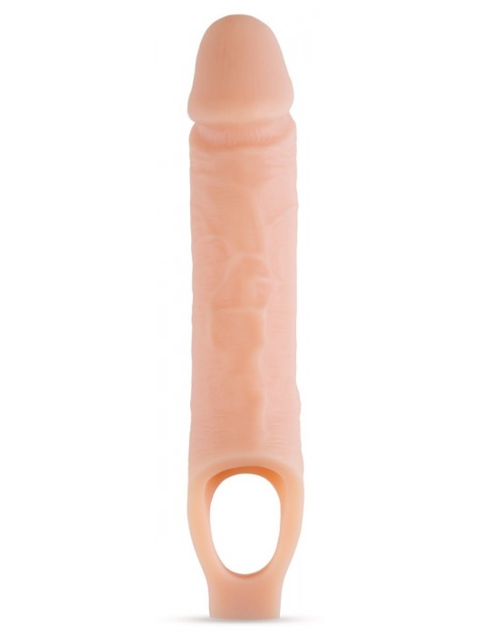 Телесный реалистичный фаллоудлинитель 10 Inch Silicone Cock Sheath Penis Extender - 25,4 см. - Blush Novelties - в Нижнекамске купить с доставкой