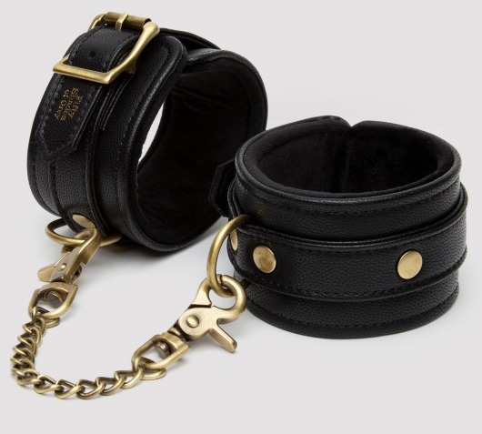 Черные оковы на ноги Bound to You Faux Leather Ankle Cuffs - Fifty Shades of Grey - купить с доставкой в Нижнекамске