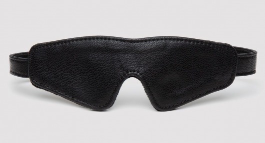 Черная плотная маска на глаза Bound to You Faux Leather Blindfold - Fifty Shades of Grey - купить с доставкой в Нижнекамске
