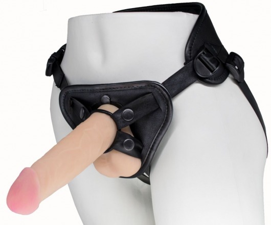 Пояс харнесс BEST UNI strap с 2 насадками - 18 и 22 см. - LOVETOY (А-Полимер) - купить с доставкой в Нижнекамске