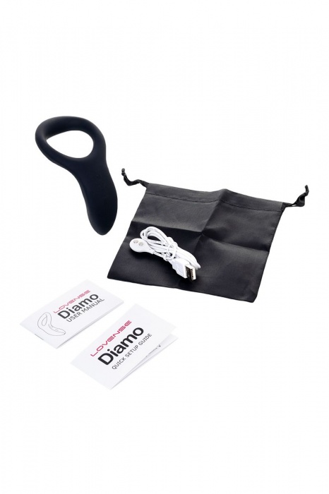 Черное эрекционное кольцо Lovense Diamo - Lovense - в Нижнекамске купить с доставкой