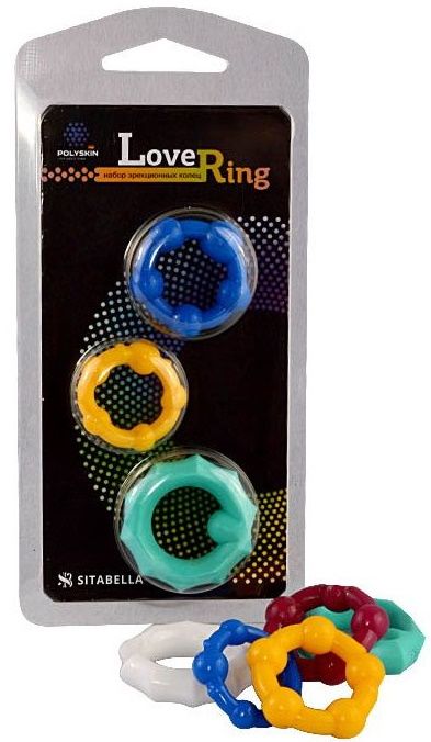 Набор из 3 цветных эрекционных колец Love Ring - Sitabella - в Нижнекамске купить с доставкой
