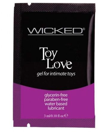 Лубрикант на водной основе для использования с игрушками WICKED Toy Love - 3 мл. - Wicked - купить с доставкой в Нижнекамске