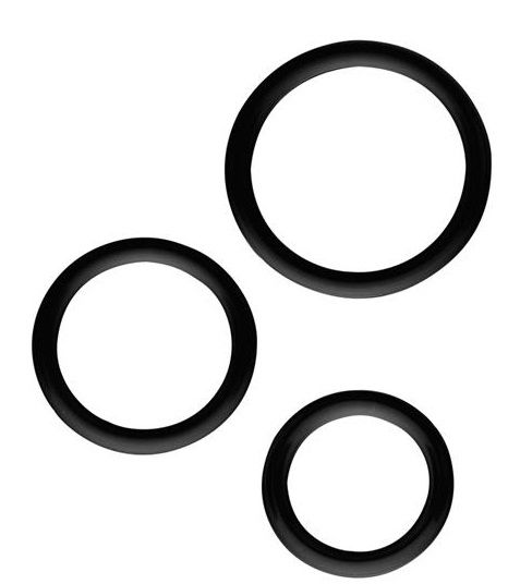 Набор из 3 эрекционных колец SILICONE COCKRINGS - Dream Toys - в Нижнекамске купить с доставкой