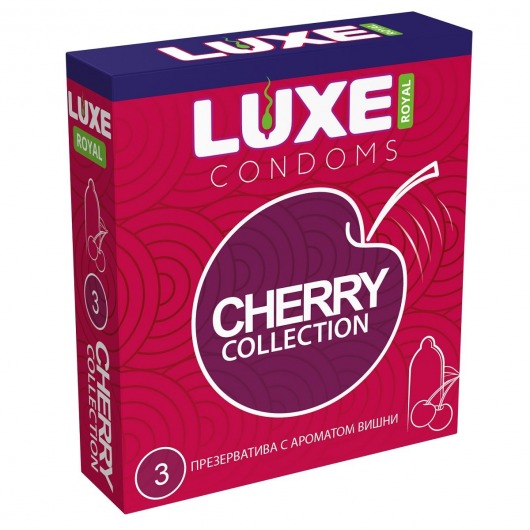 Презервативы с ароматом вишни LUXE Royal Cherry Collection - 3 шт. - Luxe - купить с доставкой в Нижнекамске