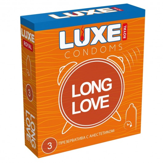 Презервативы с продлевающим эффектом LUXE Royal Long Love - 3 шт. - Luxe - купить с доставкой в Нижнекамске