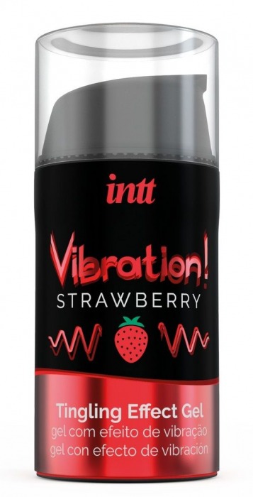Жидкий интимный гель с эффектом вибрации Vibration! Strawberry - 15 мл. - INTT - купить с доставкой в Нижнекамске