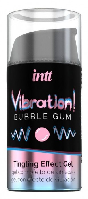 Жидкий интимный гель с эффектом вибрации Vibration! Bubble Gum - 15 мл. - INTT - купить с доставкой в Нижнекамске