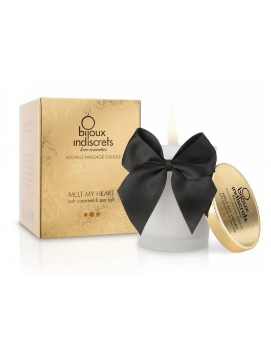 Массажная свеча Melt My Heart с ароматом карамели - 70 мл. - Bijoux Indiscrets - купить с доставкой в Нижнекамске